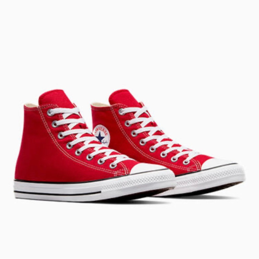 ❇️NWT❇️ Converse All Star Red Canvas High Tops - Picture 4 of 6